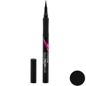 تصویر خط چشم مایع میبلین سری Hyper Precise مدل Black حجم 1 میلی لیتر                             Maybelline Hyper Precise Black Eyeliner 1ml 