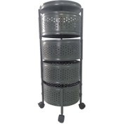 تصویر سبد سیب زمینی و پیاز ساین مدل گردان 4طبقه 