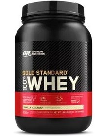 تصویر پروتئین وی گلد استاندارد100% ON اپتیموم نوتریشن (۹۰۷ گرمی) - بستنی وانیلی ON (Optimum Nutrition) Gold Standard 100% Whey Protein Powder (907g)