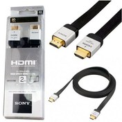 تصویر کابل 2 متری فلت hdmi sony 3d کابل 2 متری فلت hdmi sony 3d