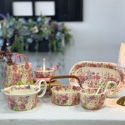 تصویر سرویس ظروف سرامیکی طرح گل بهار – هرمس 