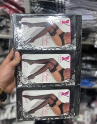 تصویر جوراب فیشنت بالا زانو(پک6عددی)وارداتی بالا گیپور ژله ایی شیشه ایی کد2176 