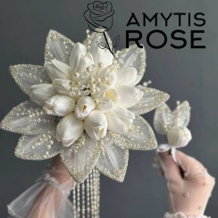 تصویر دسته گل عروس پارمیس مدل 404 