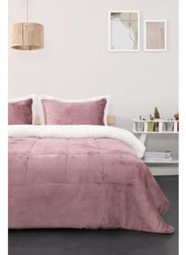 تصویر ست پتو دو نفره - صورتی کمرنگ برند favora Comforter Double Blanket Set - Dusty Rose