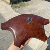 تصویر قاب وسط فرمان پژو پارس و سمند طرح چوب 