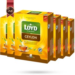 تصویر چای کیسه ای لوید LOYD مدل سیلان ceylon پک 100 تایی بسته 6 عددی 