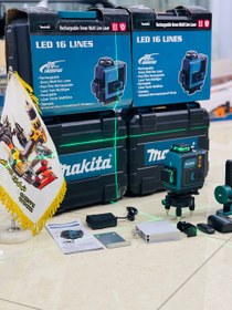 تصویر تراز لیزری صنعتی ماکیتا نور سبز 04بعدی 16 Taraz liare Makita tm_16jf 4bde