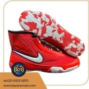 تصویر کفش کشتی نایک بنددار قرمز 