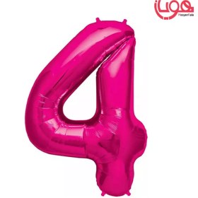 تصویر بادکنک فویلی عدد 4 