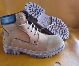 تصویر پوتین مردانه کاترپیلار (CAT) | رویه نبوک چرمی و چرم طبیعی | زیره ترمو | سایز ۴۰ تا ۴۴ - طلایی / 44 