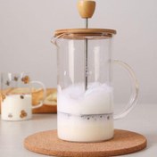 تصویر فرنچ پرس پیرکس و بامبو 