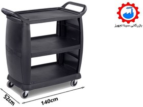 تصویر ترولی حمل رستورانی پذیرایی مدل640 (همراه سطل کناری) 