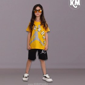 تصویر تیشرت شلوارک طرح جردن 