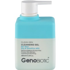 تصویر ژل شستشوی صورت مناسب پوست خشک و حساس حجم 200 میلی لیتر ژنو بایوتیک Geno Biotic Cleansing Gel For Facedry And Sensitive 200 ml