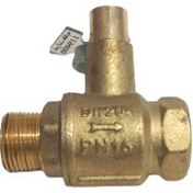 تصویر شیر سویچی یکسر مغزی 3/4 طلایه شیر قطع کن انشعاب آب