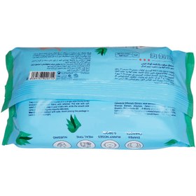 تصویر دستمال مرطوب کودک حاوی عصاره آلوئه‌ورا 60 برگ کانواس بی بی لند Canvas baby wet wipes containing aloe vera extract 60 leaves Babyland