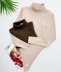 تصویر بادی یقه اسکی زیر دکمه کد h870 