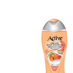 تصویر شامپو بدن کرمی اکتیو مدل Peach And Almond مقدار 400 گرم Active Peach And Almond Creamy Body Shampoo 400g