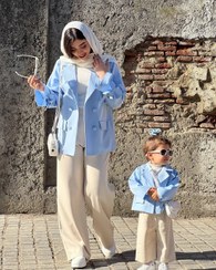 تصویر ست کت شلوار مادر و دختر مدل دریا برند شیکسون 