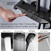 تصویر دوش حمام پیانویی آسان مدل SaveShower 910 استیل ضد زنگ 