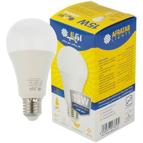 تصویر لامپ ال ای دی حبابی 15 وات سرپیچ E27 افراتاب 15 watt bubble LED lamp E27 head