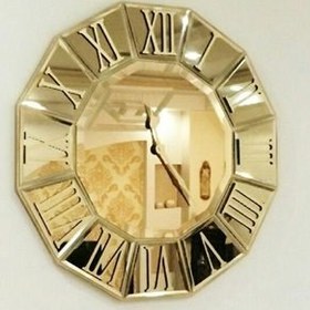 تصویر ساعت دیواری آینه ای عقیق مدل ونیز 