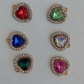 تصویر پلاک قلب دور نگین 2 گرم 