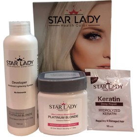 تصویر کرم بی رنگ کننده مو استارلیدی مدل platinum blonde حجم ۲۴۰ میلی لیتر استار لیدی