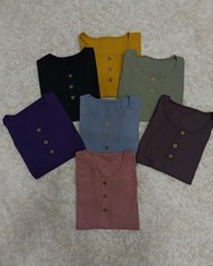 تصویر تاپ سه دکمه کد 213 - ابی 