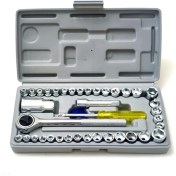 تصویر جعبه بکس آیوا 40 عددی Socket Set AIWA 40-Piece