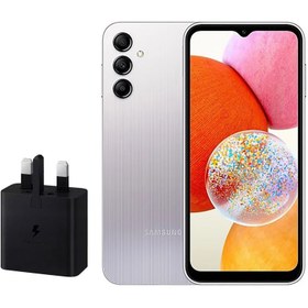 تصویر گوشی موبایل سامسونگ مدل Galaxy A14 دو سیم کارت ظرفیت 128 گیگابایت و رم 4 گیگابایت به همراه شارژر 15 وات سامسونگ Samsung Galaxy A14 Dual SIM 128GB And 4GB RAM Mobile Phone with 15W Samsung charger