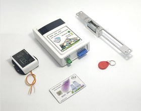 تصویر مقابل برقی کارتی 12 ولت درب چوبی 