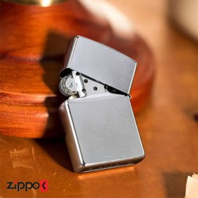 تصویر فندک زیپو (کد-20229h) نقره ای ا فندک زیپو مدل آمریکا فندک زیپو مدل آمریکا