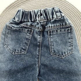 تصویر بلوز شلوار مجلسی دورس جین آبی پرنیان 