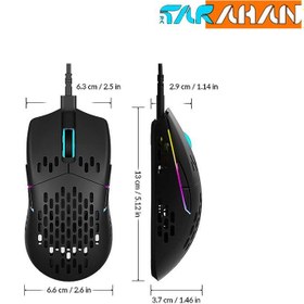 تصویر ماوس نوری (سیمی)فوق سبک کیکرون M1-(A1-A2) Keychron M1 Ultra-Light Optical Mouse (Wired)