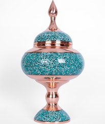 تصویر شکلات‌ خوری فیروزه‌کوب مسی 