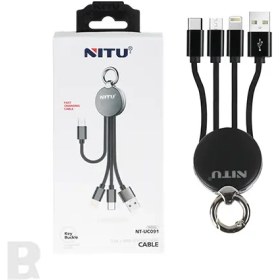 تصویر کابل 3 سر 3in1 فست شارژ نیتو NITU NC206B عمده 