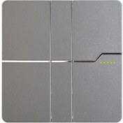 تصویر کلید سه پل ویرا مدل T2 نوک مدادی Veera Switch And Sockets T2 Grey