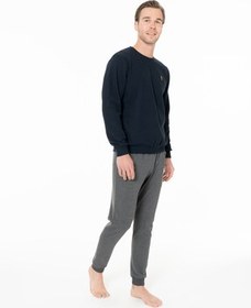 تصویر ست پیژامه مردانه پایه چوگان ASSN. لباس خانه آبی دریایی مردان U.S. Polo Assn. 