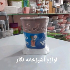 تصویر جاقاشقی گیلاس جا قاشقی رومیزی جای کفگیر ملاقه چاقو چنگال قاشق 