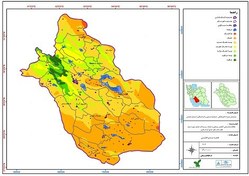 تصویر عنوان نقشه: طبقه بندی اقلیمی در استان فارس 