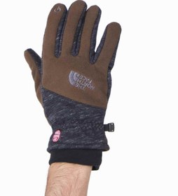 تصویر دستکش پلار نورث فیس با قابلیت تاچ سر انگشتان، ویند استاپر Polar North Face gloves with finger tips, wind stopper