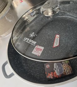 تصویر تابه دو دسته گرانیتی لایف اسمایل مدل P17 سایز ۴۰ 