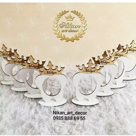 تصویر گیفت جشن دندونی سایز عکس 7x10 پک 5 عددی جنس ام دی اف و مولتی استایل طلایی 