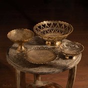 تصویر ست پذیرایی برنجی آنتیک کد 363 