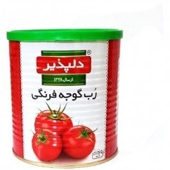 تصویر رب گوجه 800 گرم قوطی کلیددار دلپذیر 