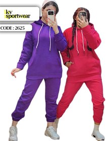 تصویر ست هودی شلوار دورس زنانه کد 002 Womens hoodie and pants dors set Code 002