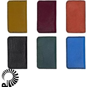 تصویر کیف کارت چرم زرشکی 