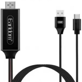 تصویر کابل تبدیل ارلدام تایپ‌سی به HDMI مدل ET-W12 Earldom ET-W12 Type-C to HDMI CABLE