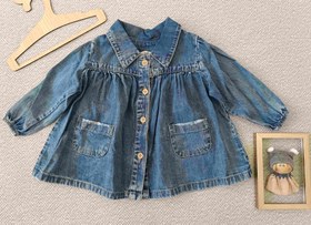 تصویر پیراهن جین ربکا 456 - آبی 